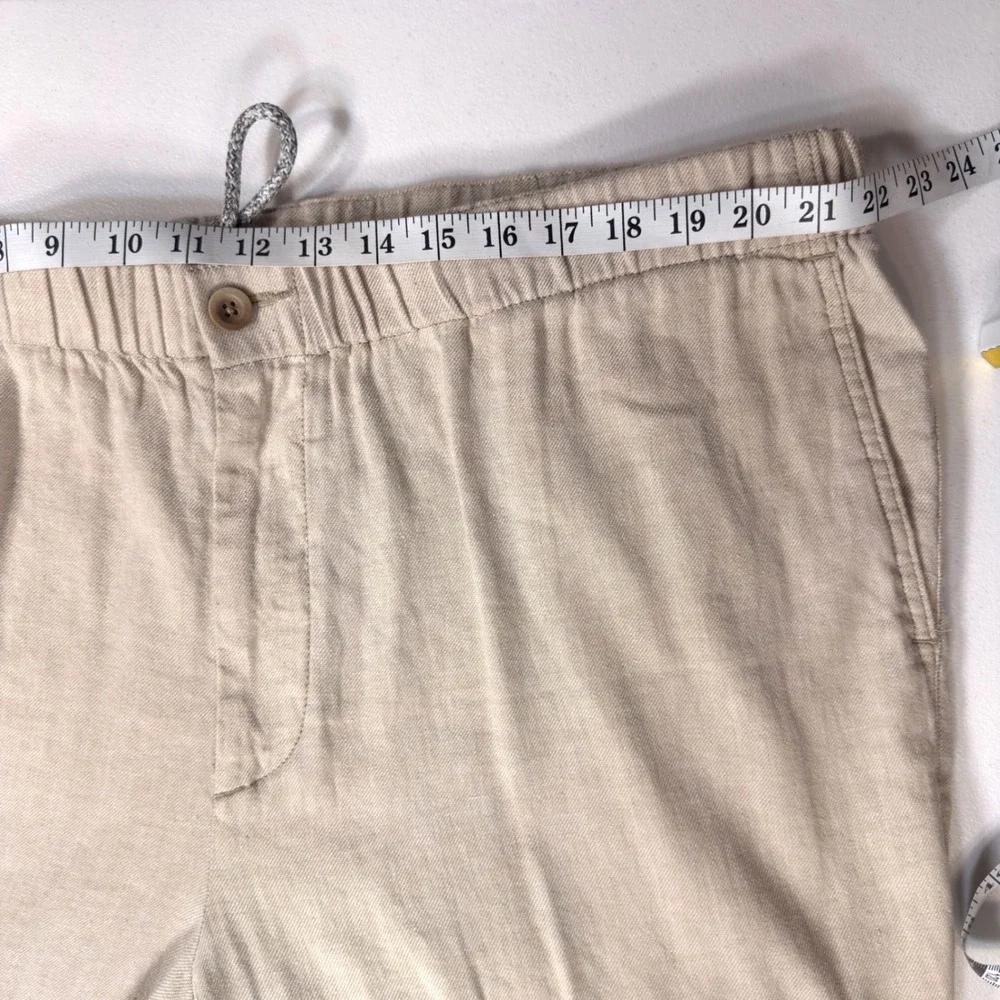 Tommy Bahama Linen Blend Drawstring Pants Tan Beige Relaxed Beach 2XLB